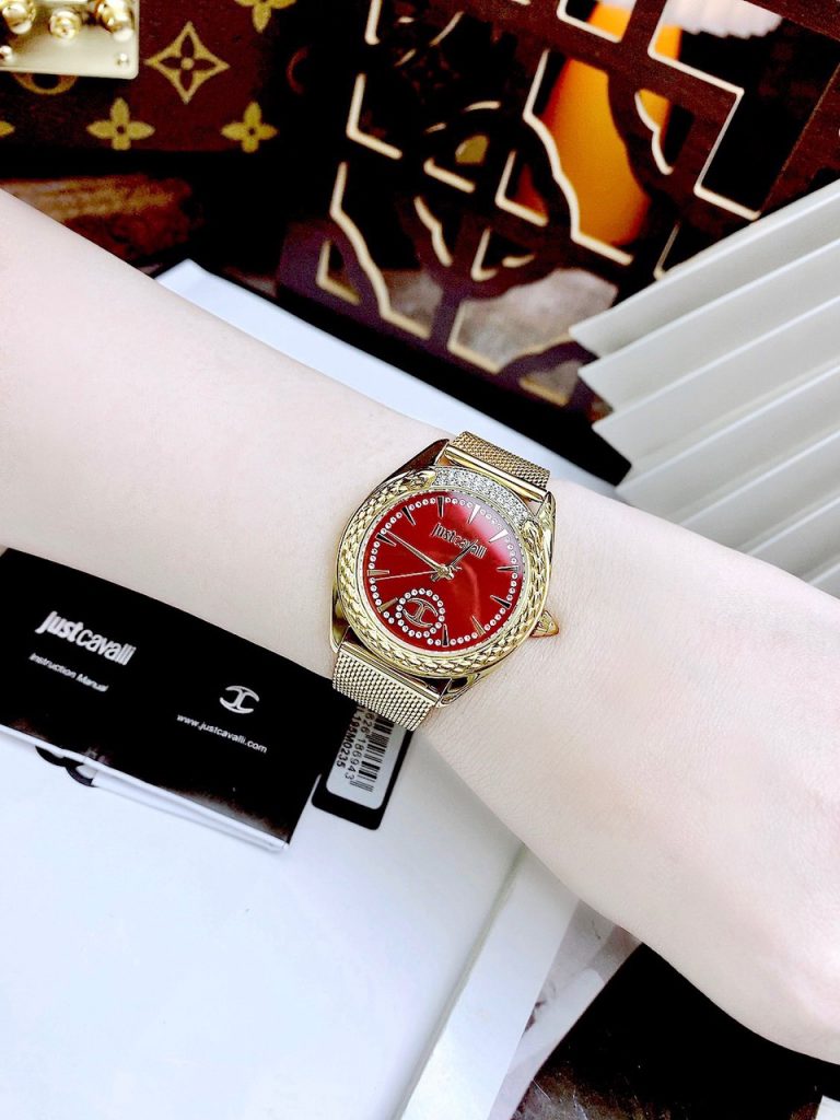 Đồng hồ Just Cavalli JC1L195M0235 Like Auth nữ mặt màu đỏ 35mm (2)