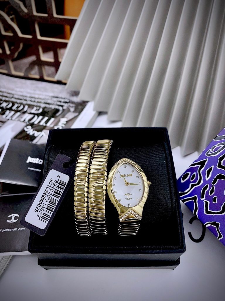 Đồng hồ Just Cavalli JC1L248M0025 màu vàng gold mặt trắng Like Auth 28mm (2)