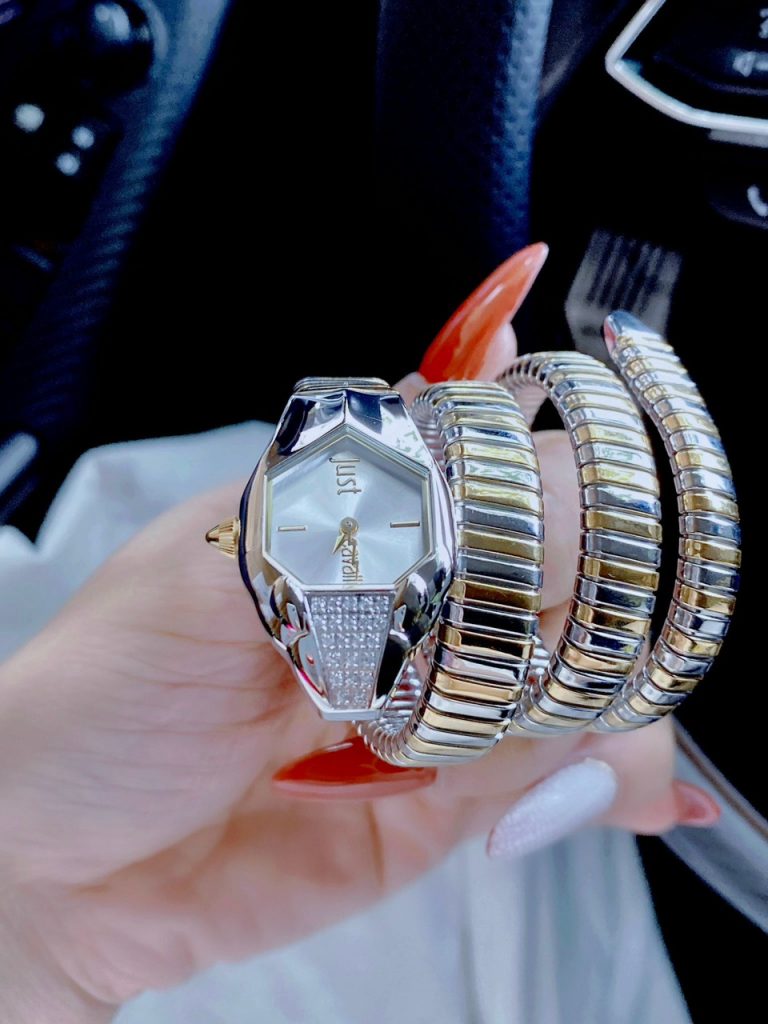 Đồng hồ Just Cavalli màu demi nữ dáng rắn cuốn Like Auth 33mm (2)