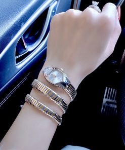 Đồng hồ Just Cavalli màu demi nữ dáng rắn cuốn Like Auth 33mm (2)