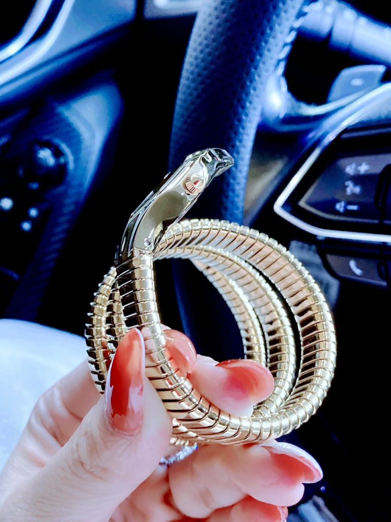 Đồng hồ Just Cavalli màu vàng gold nữ hình rắn cuốn Like Auth 33mm (2)