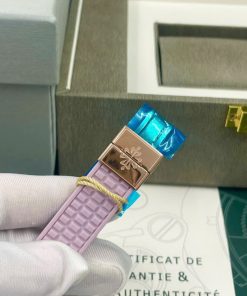 Đồng hồ Patek Philippe nữ dây cao su đính đá Fake cao cấp 35mm (5)