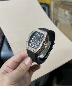 Đồng hồ Richard Mille RM67-01 rose gold đính đá Replica 11 cao cấp 40mm (2)