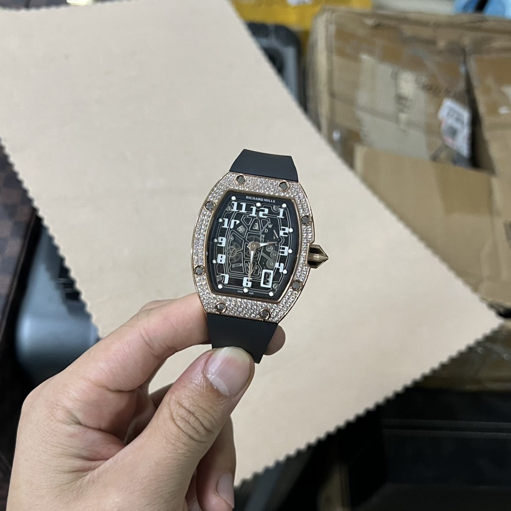 Đồng hồ Richard Mille RM67-01 rose gold đính đá Replica 11 cao cấp 40mm (2)