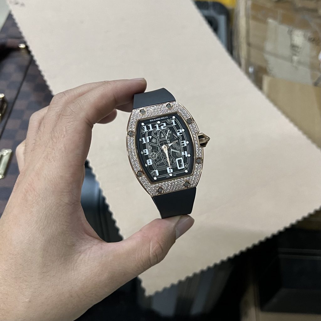Đồng hồ Richard Mille RM67-01 rose gold đính đá Replica 11 cao cấp 40mm (2)