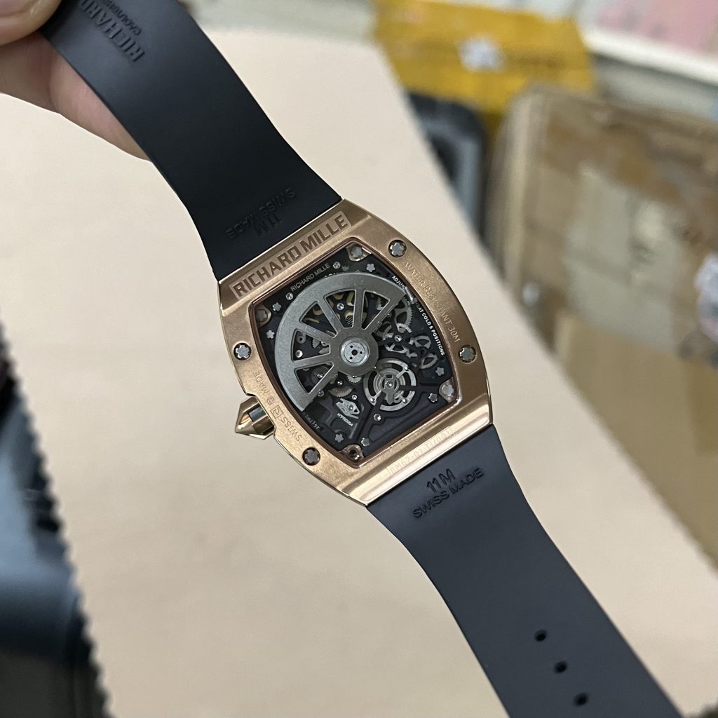 Đồng hồ Richard Mille RM67-01 rose gold đính đá Replica 11 cao cấp 40mm (2)