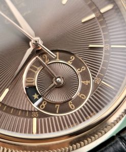 Đồng hồ Rolex Cellini Dual Time Replica 11 nam mặt chocolate 39mm (2)