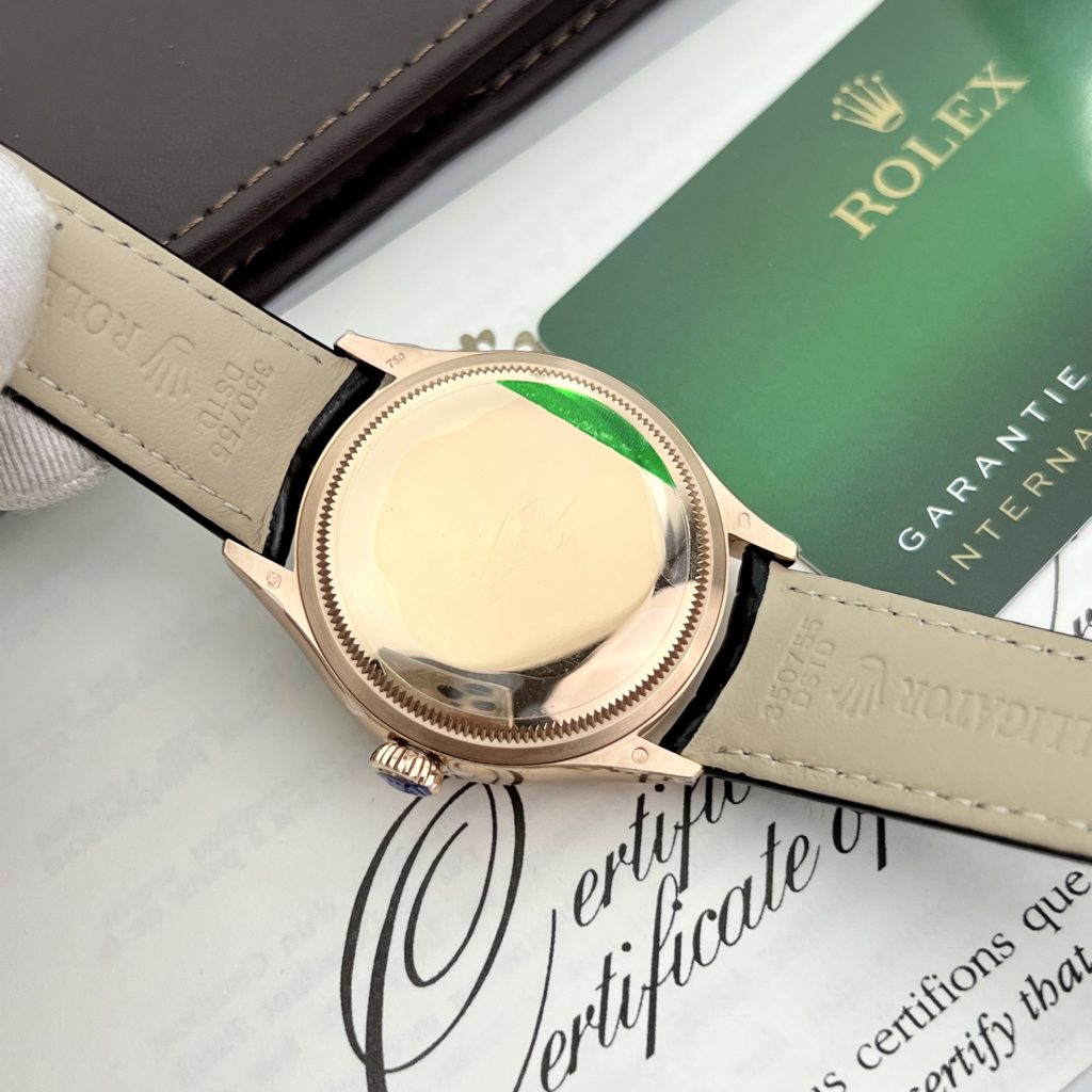 Đồng hồ Rolex Cellini Dual Time Replica 11 nam mặt chocolate 39mm (2)