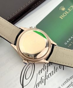 Đồng hồ Rolex Cellini Dual Time Replica 11 nam mặt chocolate 39mm (2)