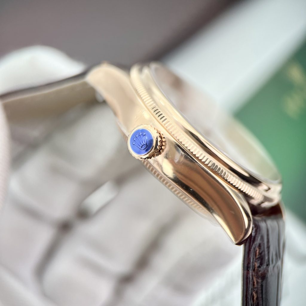 Đồng hồ Rolex Cellini Dual Time nam mặt trắng Rep 11 Thụy Sỹ 39mm (2)