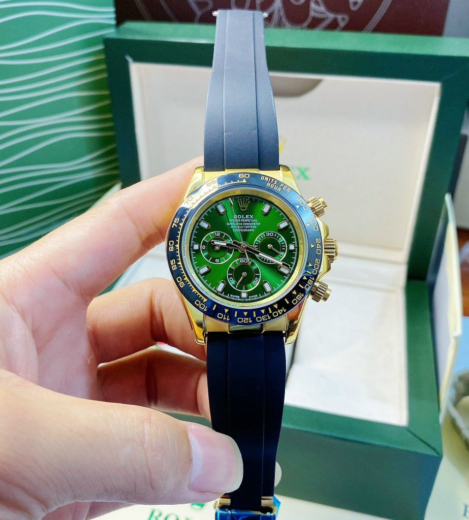 Đồng hồ Rolex Daytona nam mặt xanh lá cây Fake giá rẻ 40mm (2)