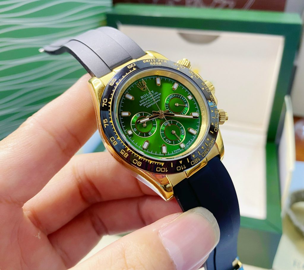 Đồng hồ Rolex Daytona nam mặt xanh lá cây Fake giá rẻ 40mm (2)
