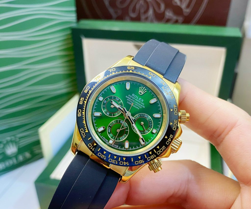 Đồng hồ Rolex Daytona nam mặt xanh lá cây Fake giá rẻ 40mm (2)