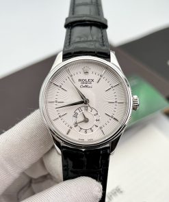 Đồng hồ Rolex Replica 11 Cellini Dual Time nam mặt trắng 39mm (2)
