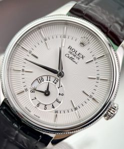 Đồng hồ Rolex Replica 11 Cellini Dual Time nam mặt trắng 39mm (2)