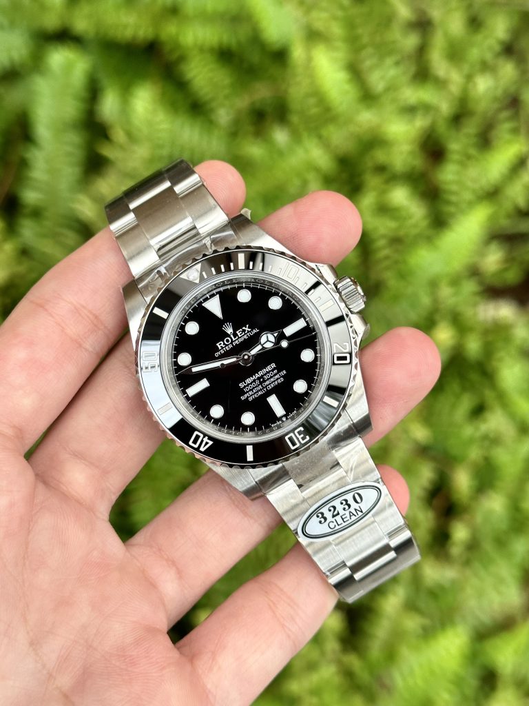Đồng hồ Rolex Submariner No Date Replica 11 mặt đen Clean Factory 40mm (2)