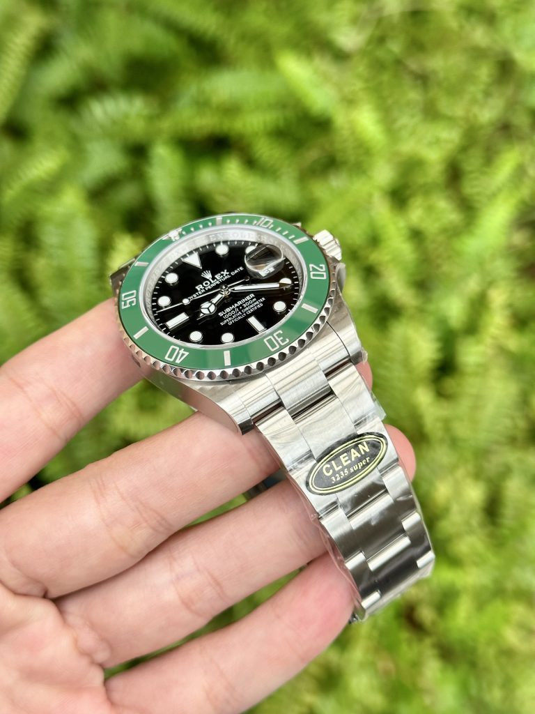 Đồng hồ Rolex Submariner Replica 11 viền gốm Ceramic màu xanh Clean Factory 40mm (2)