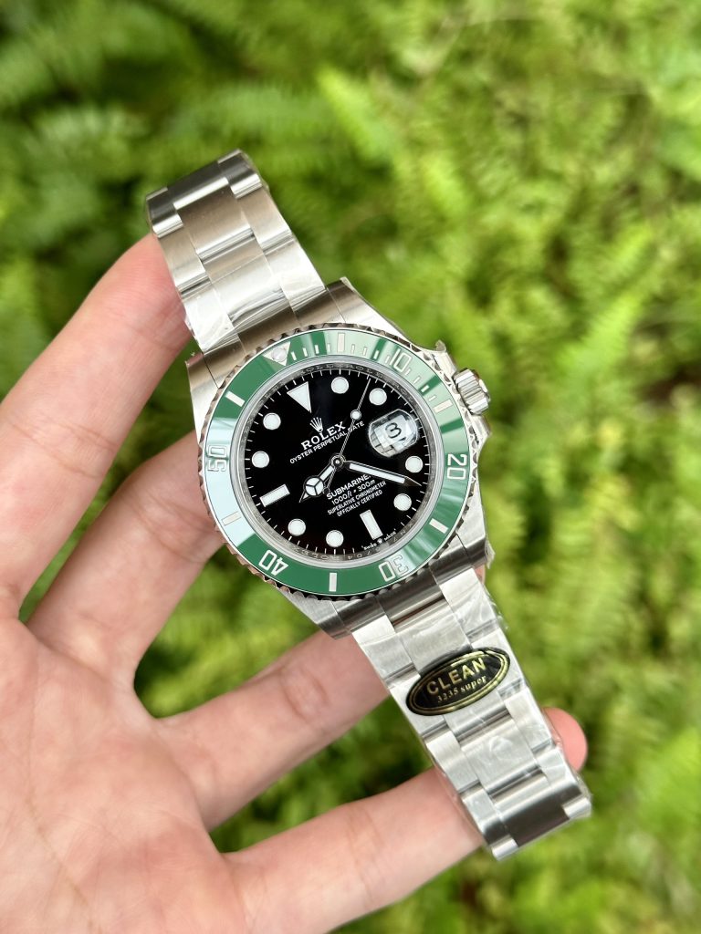 Đồng hồ Rolex Submariner Replica 11 viền gốm Ceramic màu xanh Clean Factory 40mm (2)