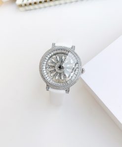 Đồng hồ chính hãng Davena 32101 họa tiết bông hoa xoay 360 38mm (2)