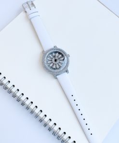 Đồng hồ chính hãng Davena 32101 họa tiết bông hoa xoay 360 38mm (2)