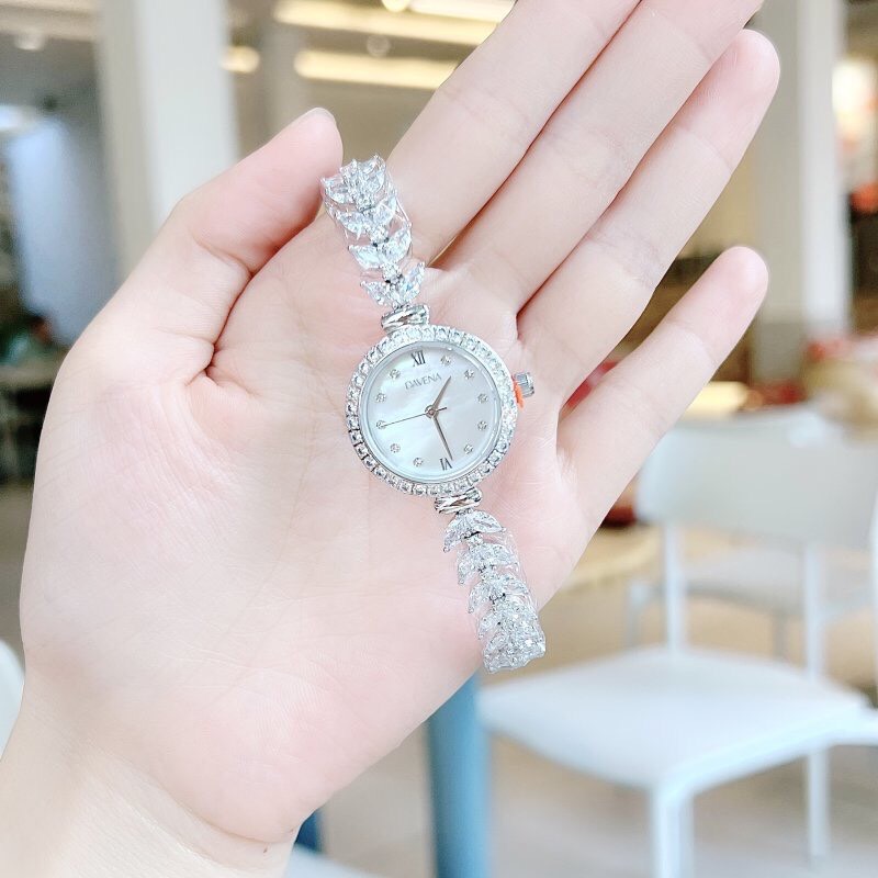 Đồng hồ chính hãng Davena 61638 nữ mặt khảm xà cừ 26mm (2)