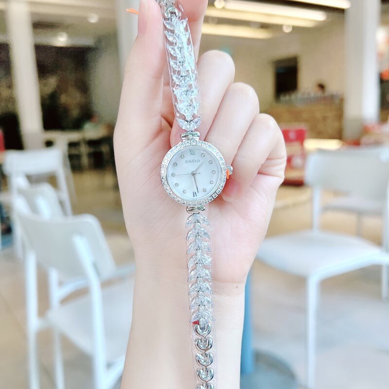 Đồng hồ chính hãng Davena 61638 nữ mặt khảm xà cừ 26mm (2)