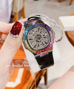 Đồng hồ chính hãng Davena D31951 Silver Black nữ máy cơ 32mm (2)