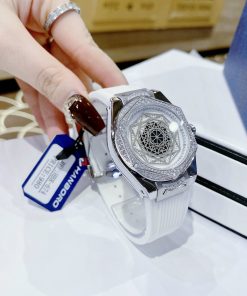 Đồng hồ chính hãng Hanboro nữ màu trắng đính đá 36mm (2)
