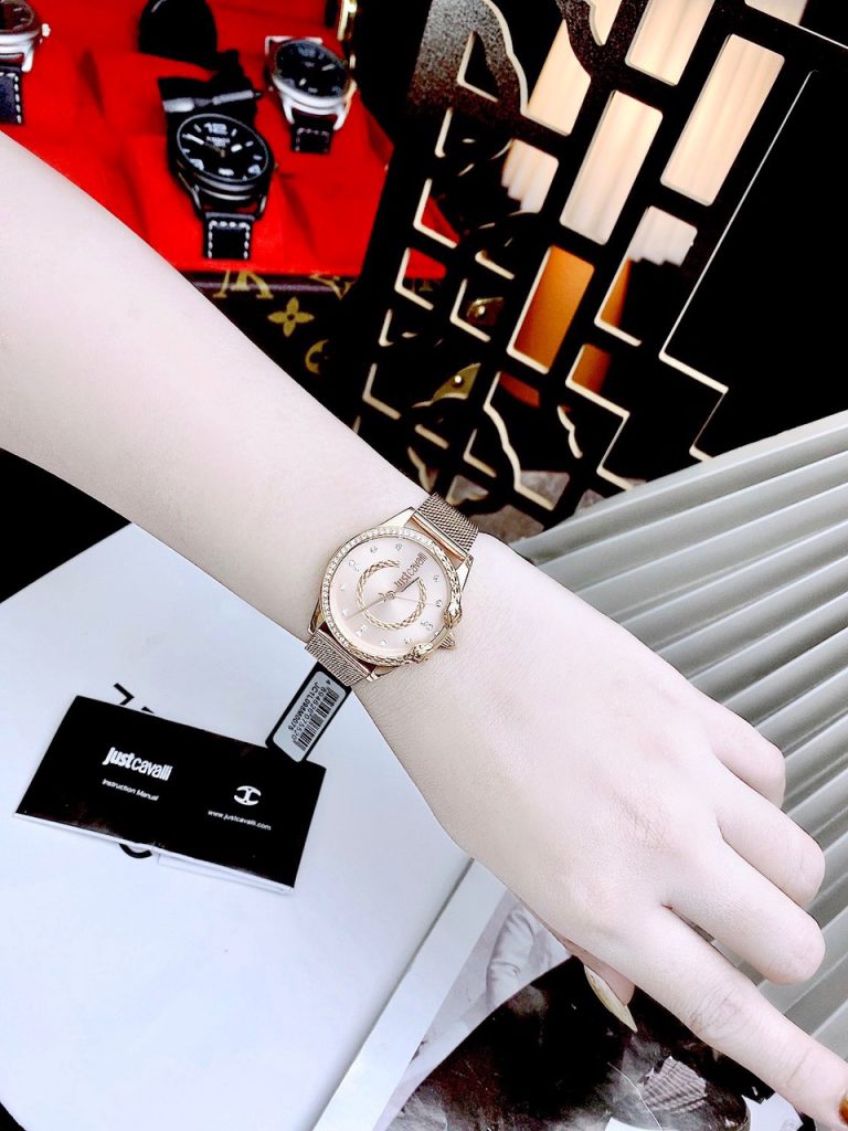 Đồng hồ Just Cavalli JC1L095M0075 Rose Gold nữ máy pin Nhật Like Auth 35mm