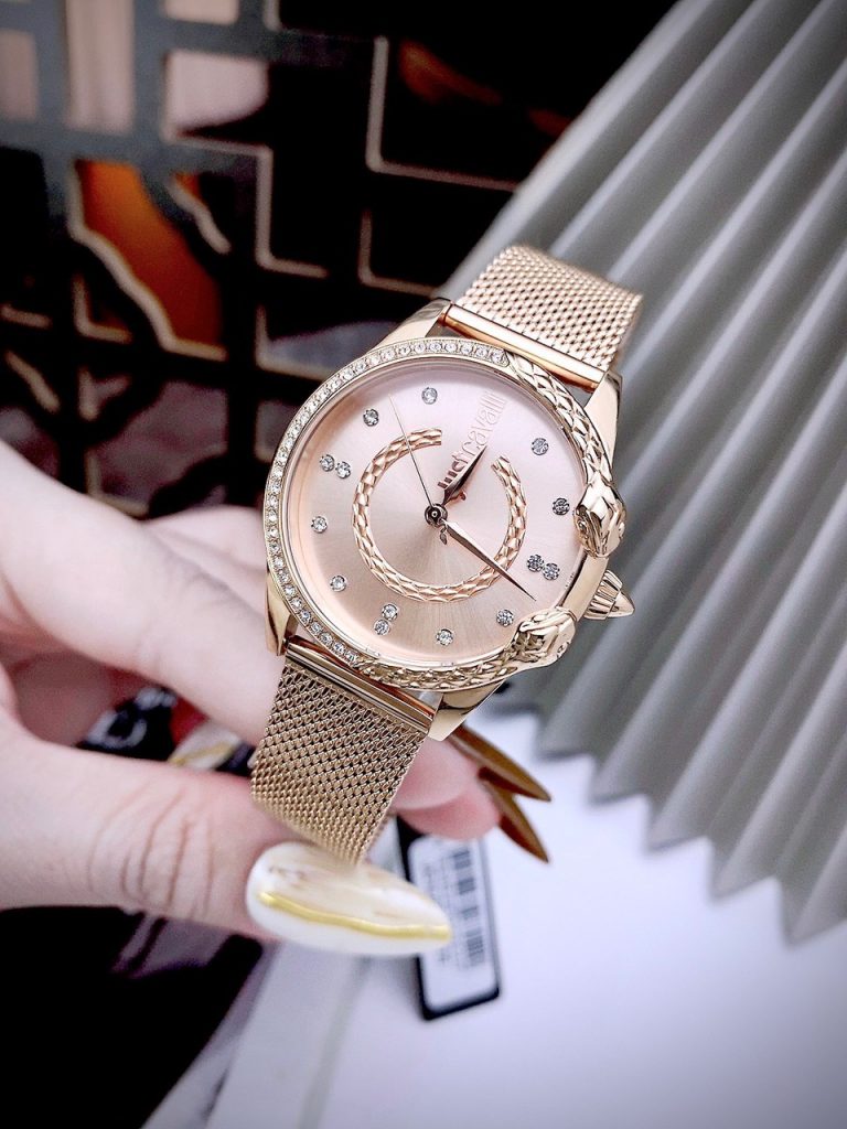 Đồng hồ Just Cavalli JC1L095M0075 Rose Gold nữ máy pin Nhật Like Auth 35mm