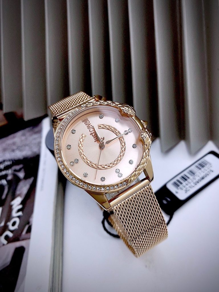 Đồng hồ Just Cavalli JC1L095M0075 Rose Gold nữ máy pin Nhật Like Auth 35mm