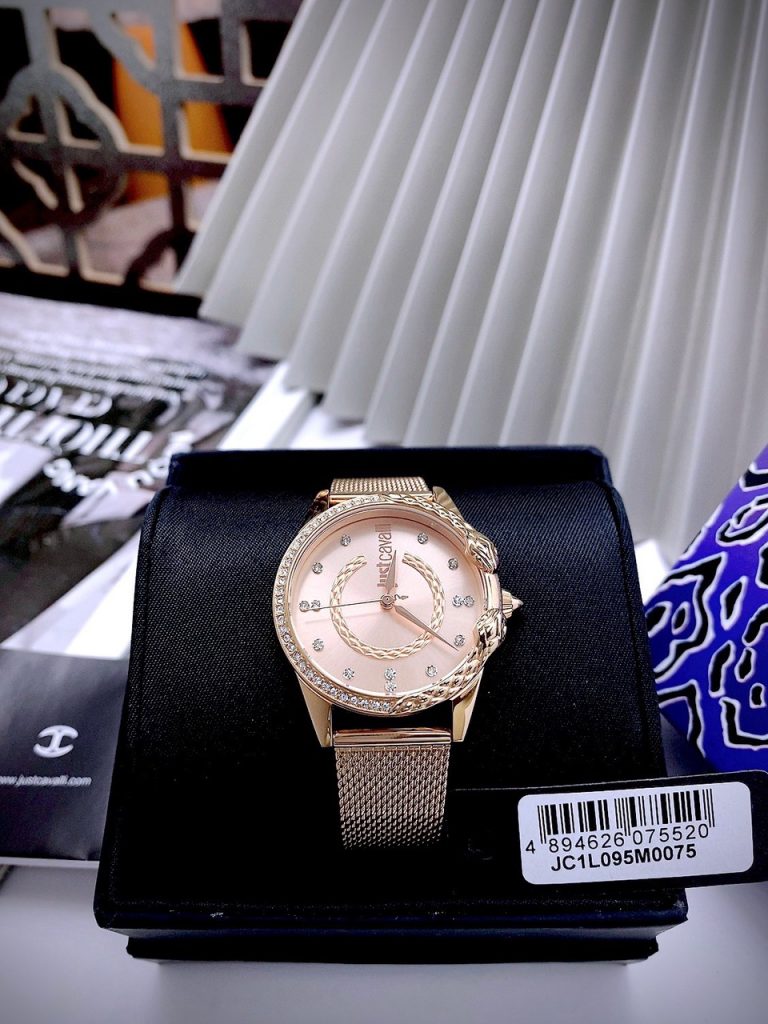 Đồng hồ Just Cavalli JC1L095M0075 Rose Gold nữ máy pin Nhật Like Auth 35mm