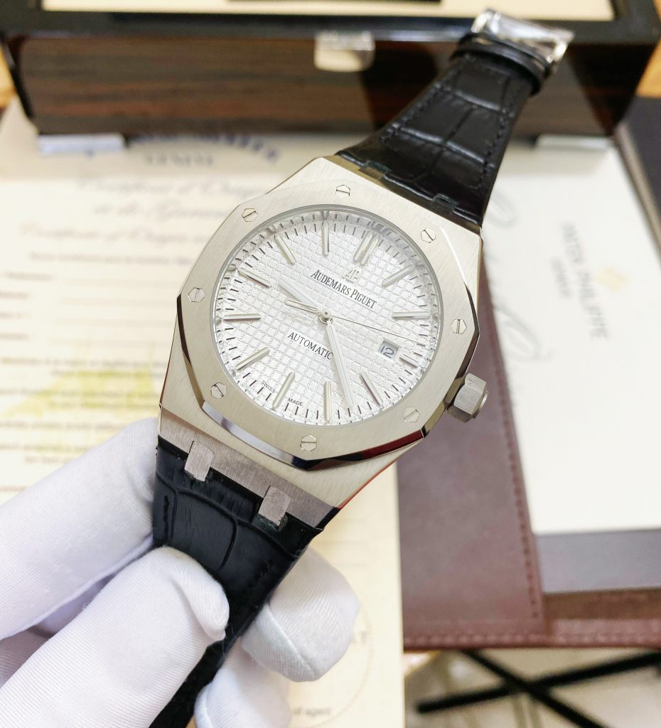 Đồng hồ nam Audemars Piguet Super Fake 11 máy cơ Nhật màu trắng 41mm (2)
