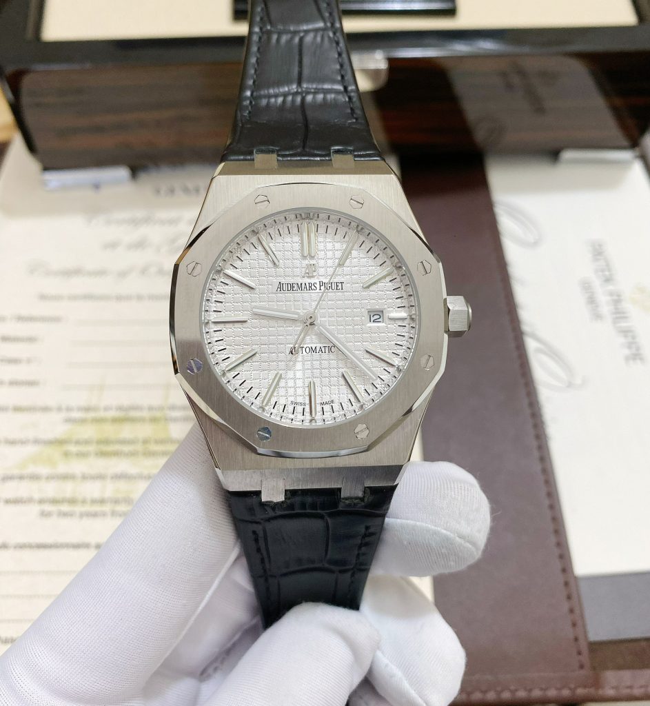 Đồng hồ nam Audemars Piguet Super Fake 11 máy cơ Nhật màu trắng 41mm (2)