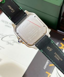 Đồng hồ nam Cartier Santos màu xanh lá Fake cao cấp 40mm (2)