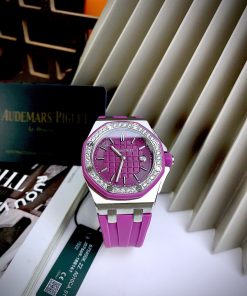 Đồng hồ nữ Audemars Piguet Royal Oak Offshore màu tím Fake máy Nhật 37mm (2)