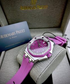 Đồng hồ nữ Audemars Piguet Royal Oak Offshore màu tím Fake máy Nhật 37mm (2)