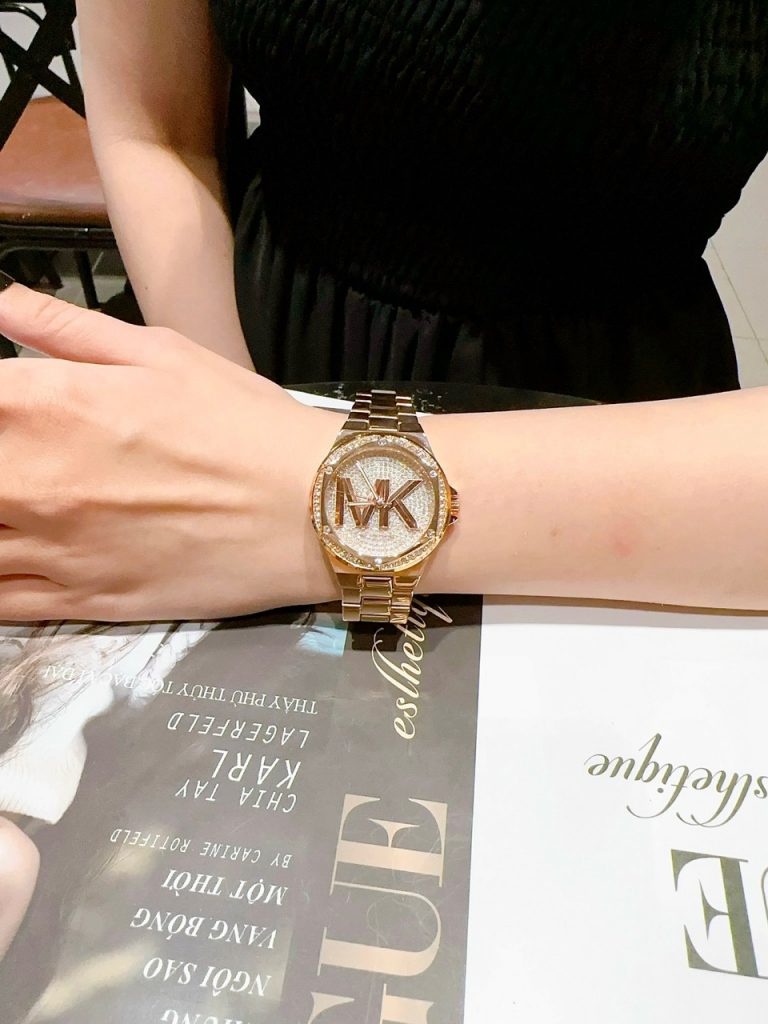 Đồng hồ nữ Michael Kors Rose Gold Like Auth dây kim loại 36mm (2)