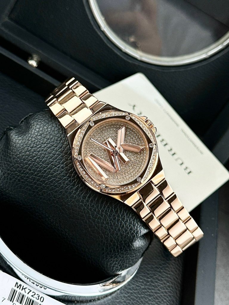 Đồng hồ nữ Michael Kors Rose Gold Like Auth dây kim loại 36mm (2)