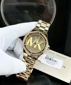 Đồng hồ nữ Michael Kors Vàng Gold Like Auth máy pin Nhật 36mm (2)