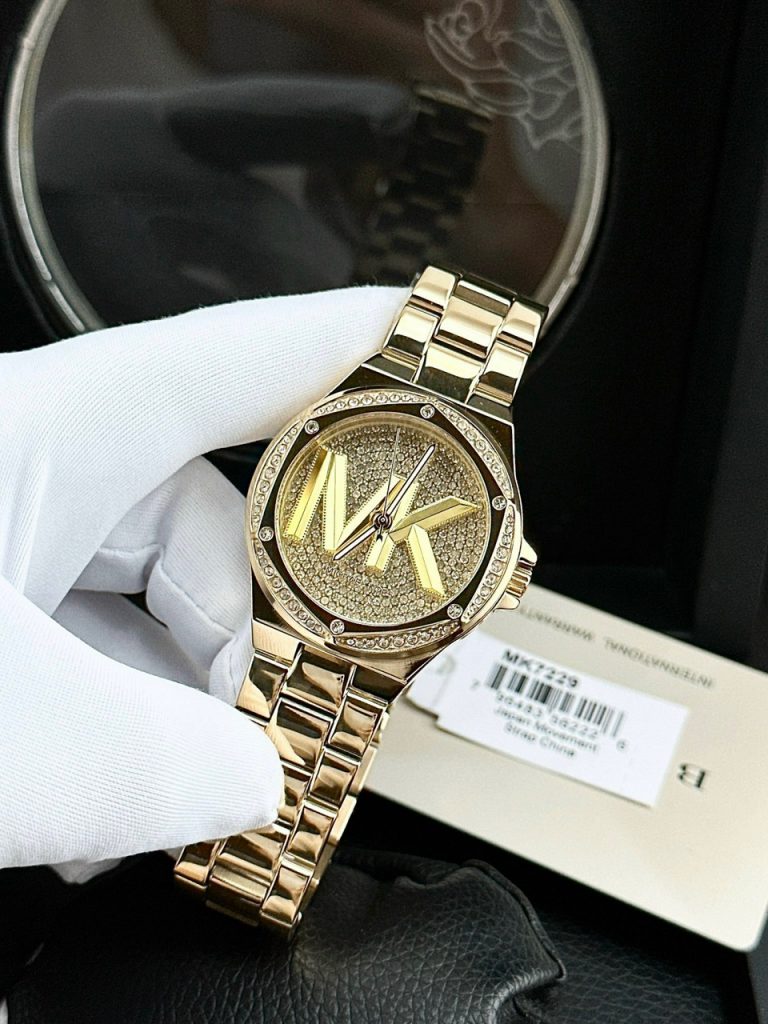 Đồng hồ nữ Michael Kors Vàng Gold Like Auth máy pin Nhật 36mm (2)