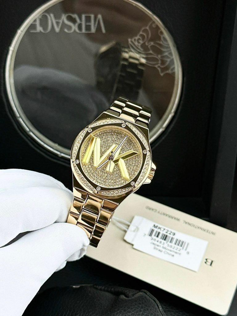 Đồng hồ nữ Michael Kors Vàng Gold Like Auth máy pin Nhật 36mm (2)
