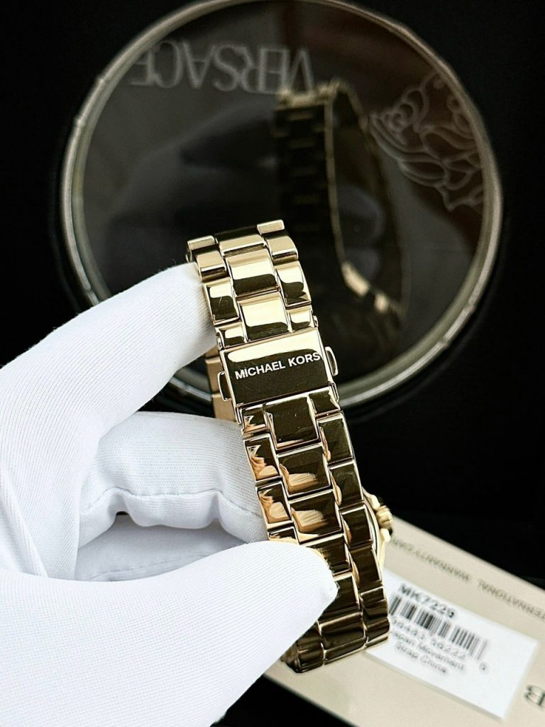 Đồng hồ nữ Michael Kors Vàng Gold Like Auth máy pin Nhật 36mm (2)