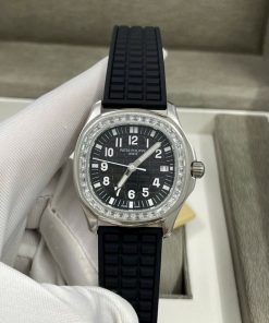 Đồng hồ nữ Patek Philippe đính đá Baguette máy Pin Nhật 35mm (3)
