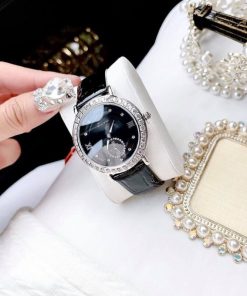 Đồng hồ nữ chính hãng Davena 31903 mặt đen đính đá 37mm (2)