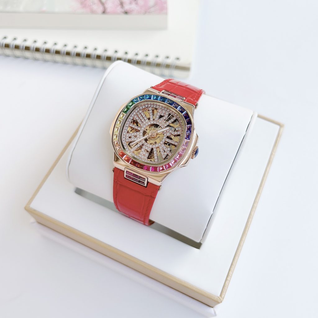 Đồng hồ nữ chính hãng Davena D31951 màu rose gold máy cơ 32mm (2)