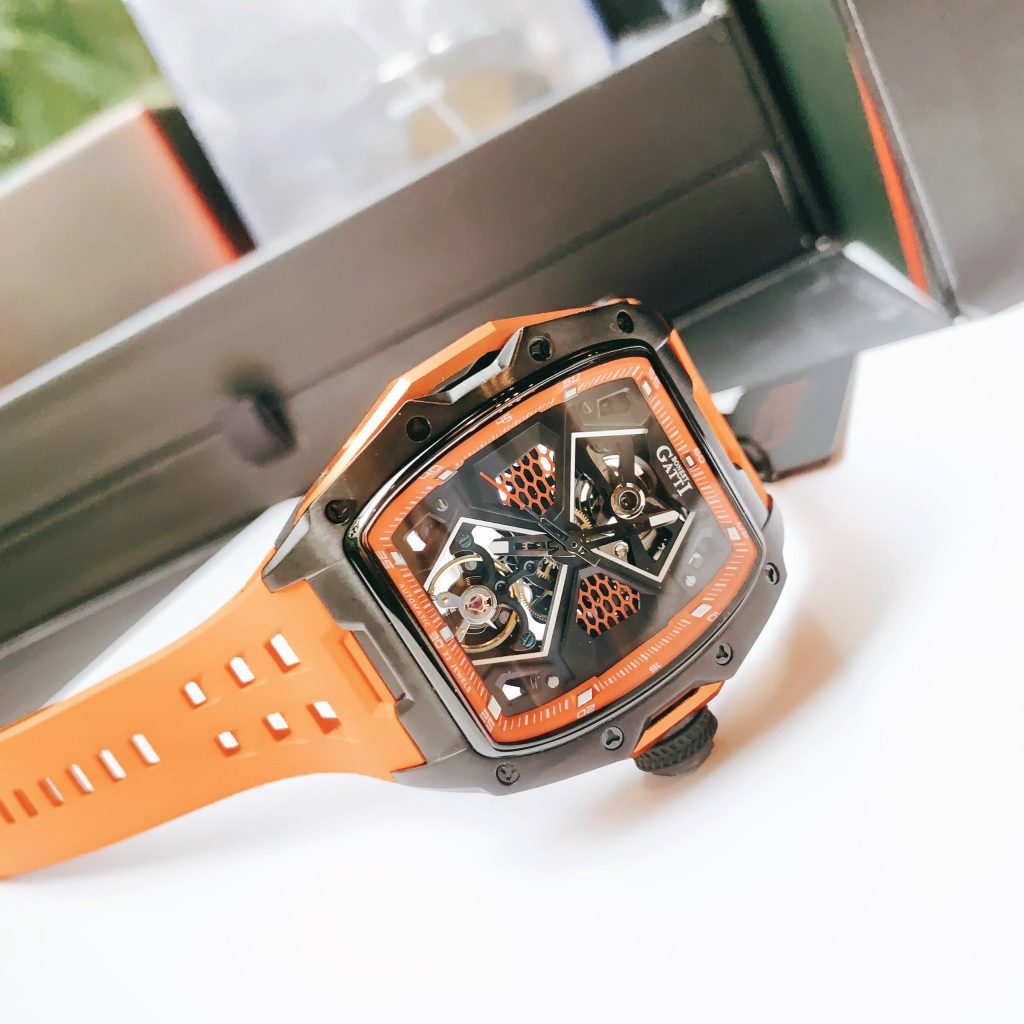 Đồng Hồ Bonest Gatti chính hãng BG5501-A2 màu cam máy cơ 45mm (2)