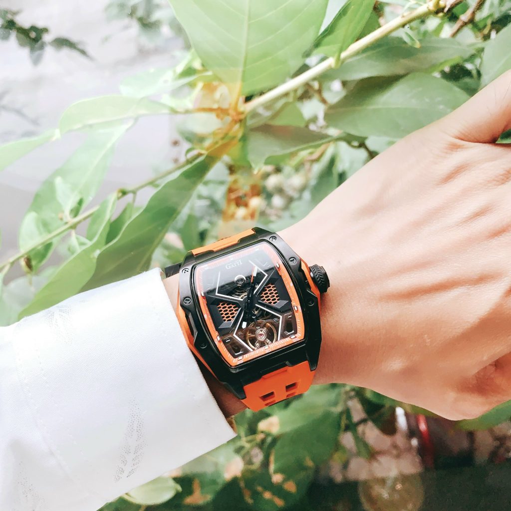 Đồng Hồ Bonest Gatti chính hãng BG5501-A2 màu cam máy cơ 45mm (2)