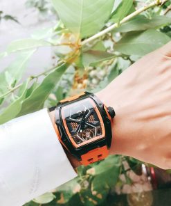 Đồng Hồ Bonest Gatti chính hãng BG5501-A2 màu cam máy cơ 45mm (2)