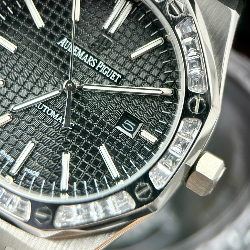 Đồng hồ Audemars Piguet Fake 11 cao cấp nam mặt đen 41mm (2)